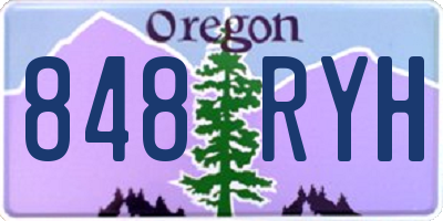 OR license plate 848RYH