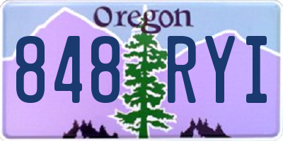 OR license plate 848RYI