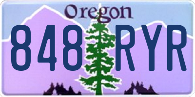 OR license plate 848RYR