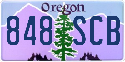 OR license plate 848SCB
