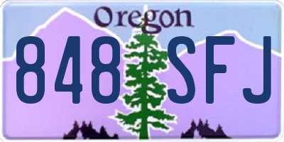 OR license plate 848SFJ
