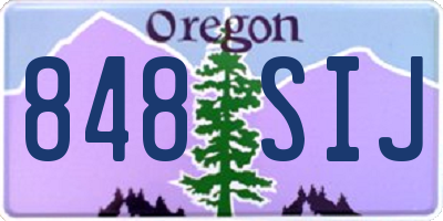 OR license plate 848SIJ