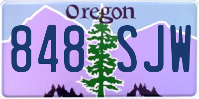 OR license plate 848SJW