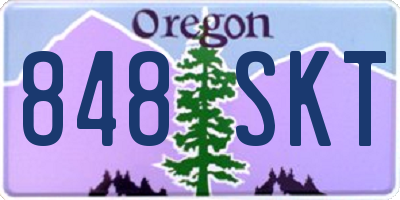 OR license plate 848SKT