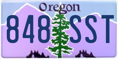 OR license plate 848SST