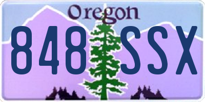 OR license plate 848SSX