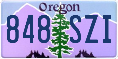 OR license plate 848SZI
