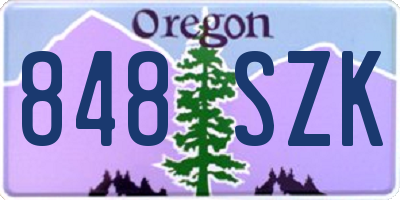 OR license plate 848SZK