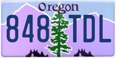 OR license plate 848TDL