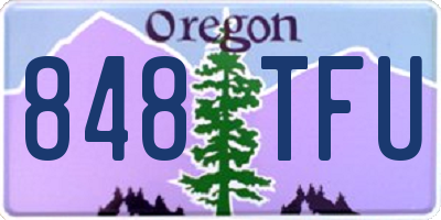 OR license plate 848TFU
