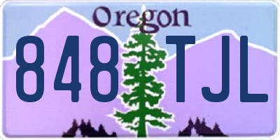 OR license plate 848TJL