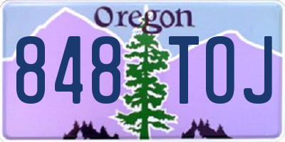 OR license plate 848TOJ