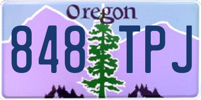 OR license plate 848TPJ