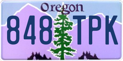 OR license plate 848TPK