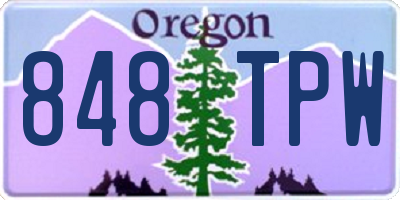 OR license plate 848TPW