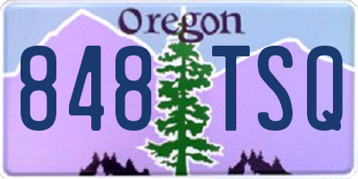 OR license plate 848TSQ