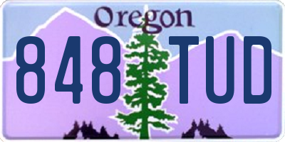 OR license plate 848TUD