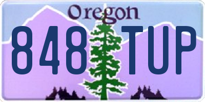 OR license plate 848TUP