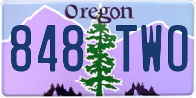 OR license plate 848TWO