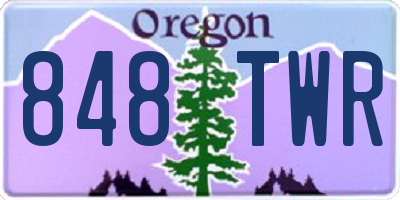 OR license plate 848TWR