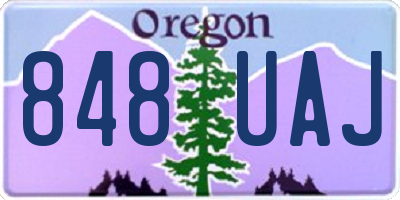 OR license plate 848UAJ