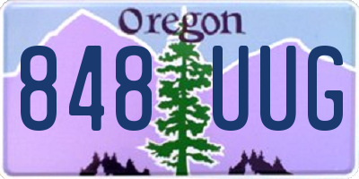 OR license plate 848UUG