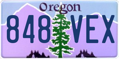 OR license plate 848VEX