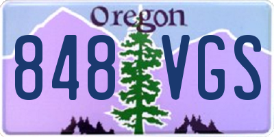 OR license plate 848VGS