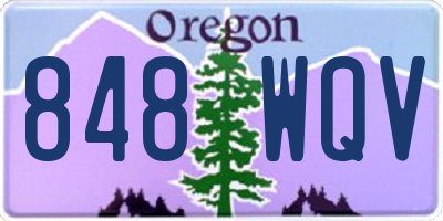 OR license plate 848WQV