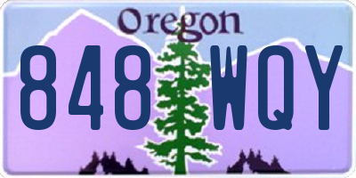 OR license plate 848WQY