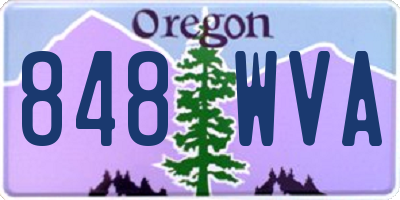 OR license plate 848WVA