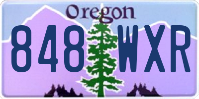 OR license plate 848WXR