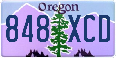 OR license plate 848XCD