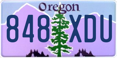 OR license plate 848XDU