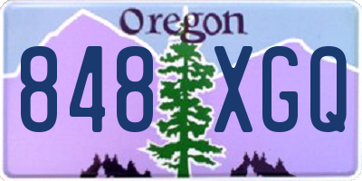OR license plate 848XGQ