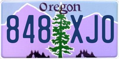 OR license plate 848XJO