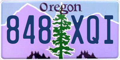 OR license plate 848XQI