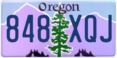 OR license plate 848XQJ
