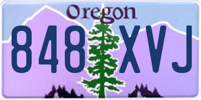 OR license plate 848XVJ