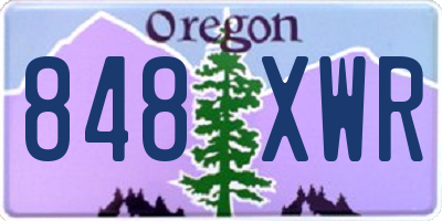 OR license plate 848XWR