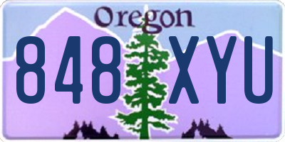 OR license plate 848XYU