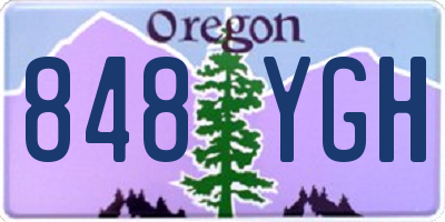 OR license plate 848YGH