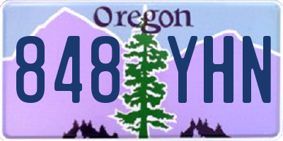 OR license plate 848YHN