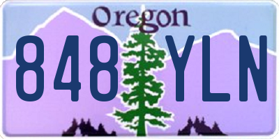 OR license plate 848YLN