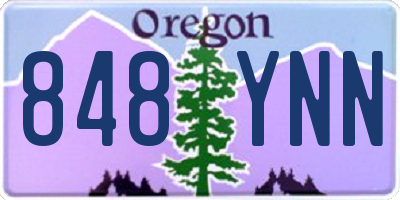 OR license plate 848YNN