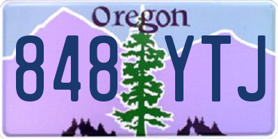 OR license plate 848YTJ