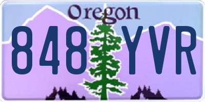 OR license plate 848YVR