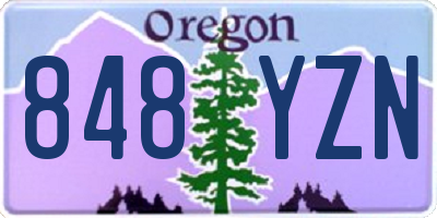 OR license plate 848YZN
