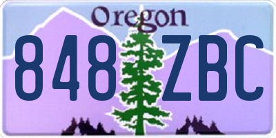 OR license plate 848ZBC
