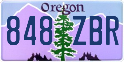 OR license plate 848ZBR